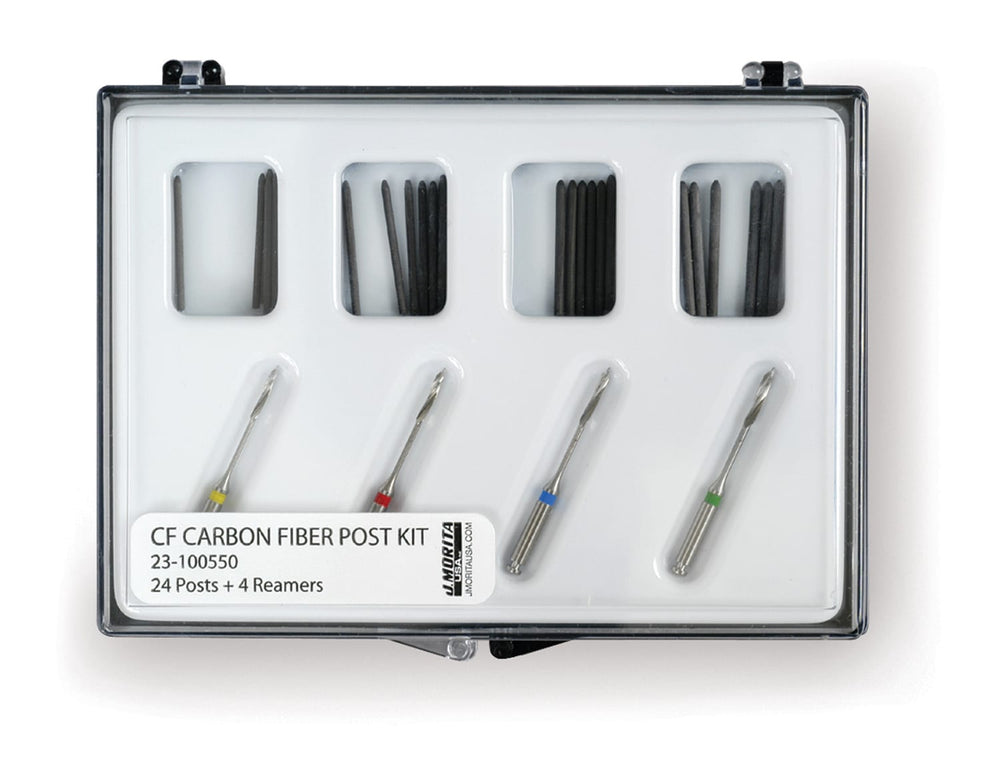 J-Morita CF Carbon Fiber Post Kit: 24 Posts + 4 Reamers