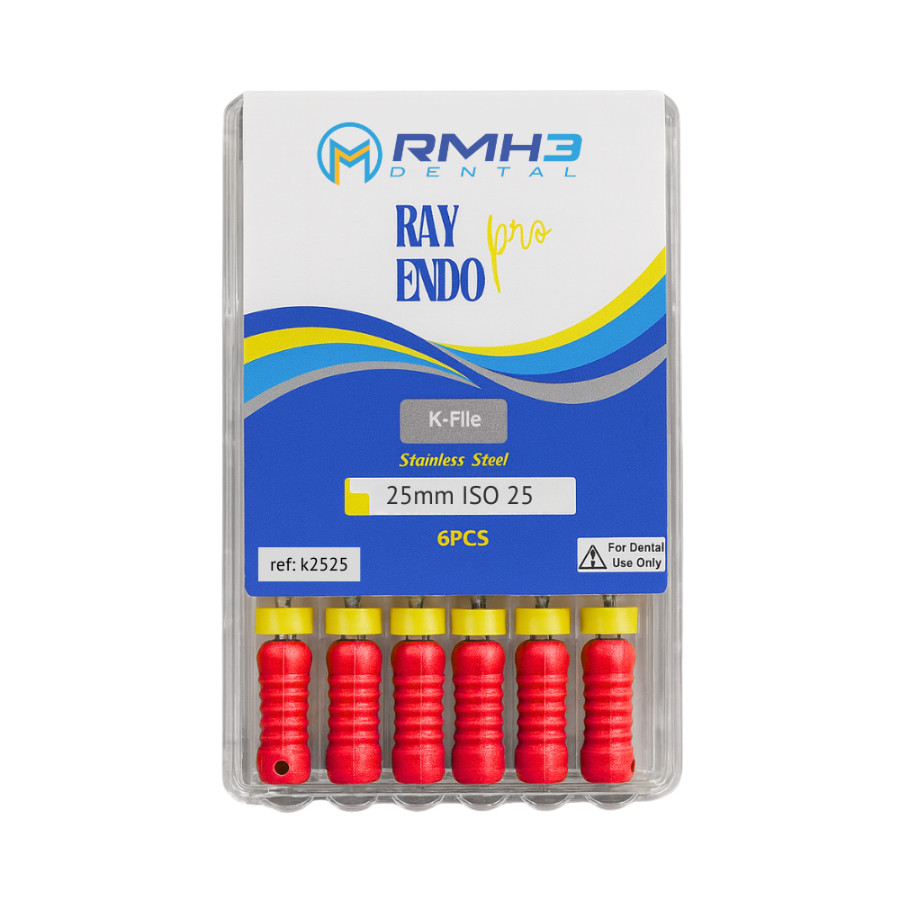 RMH3 Dental RayEndo PRO Stainless Steel K-Files, 6 Pieces
