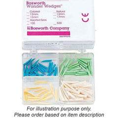 Keystone Wonder Wedges, 12mm Small, Natural, 100/Pack
