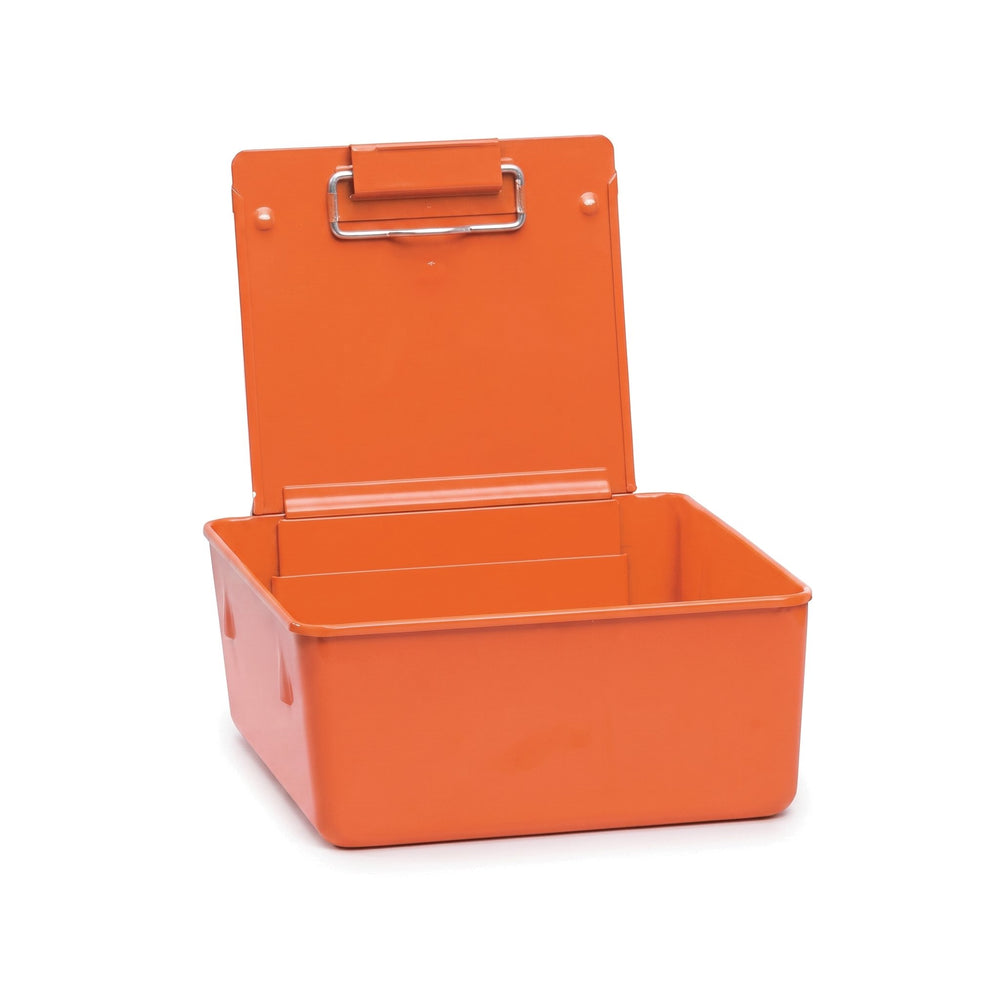 Lab Pan, Orange Plastic with Metal Clip, 7.5" x 6" x 8.5", Each