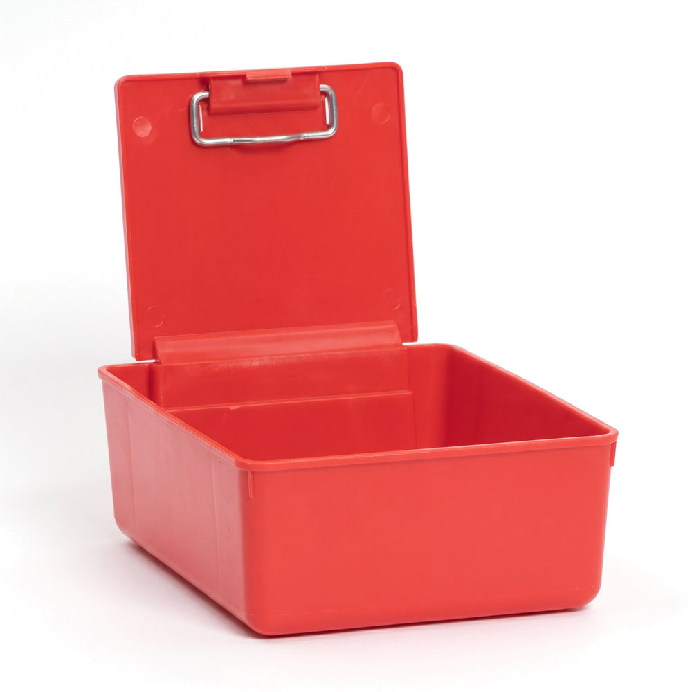 Lab Pan, Red Plastic with Metal Clip, 7.5" x 6" x 8.5", Each