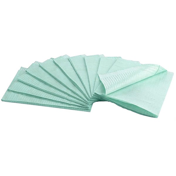 RMH3 Dental Patient Bibs, 2-ply tissue w/1-ply poly, 500/Box