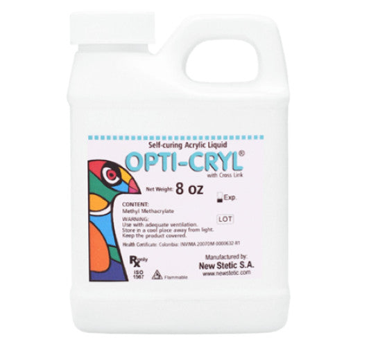 New Stetic Opti-Cryl Self Curing Liquid Monomer, 8oz