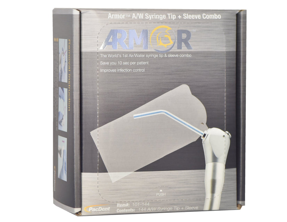Pac-Dent Armor Air/Water Syringe Tip & Sleeve Combo, 144/pk