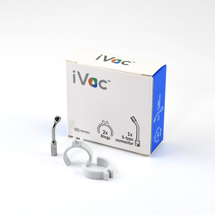 Pac-Dent iVac S-type Piezo Connector with 2 rings, 1/pk