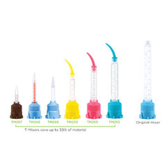 Pac-Dent T-Mixing Tips, Blue (Orange Inside), 10:1/4:1 Ratio, 50/Pk