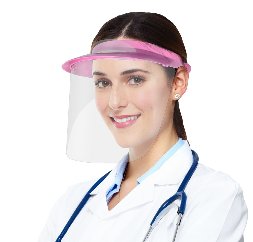Pac-Dent iVisor Face Shield, 1 Pink visor, 3 shields, 1 light cure filter, I mini shield for ventilation