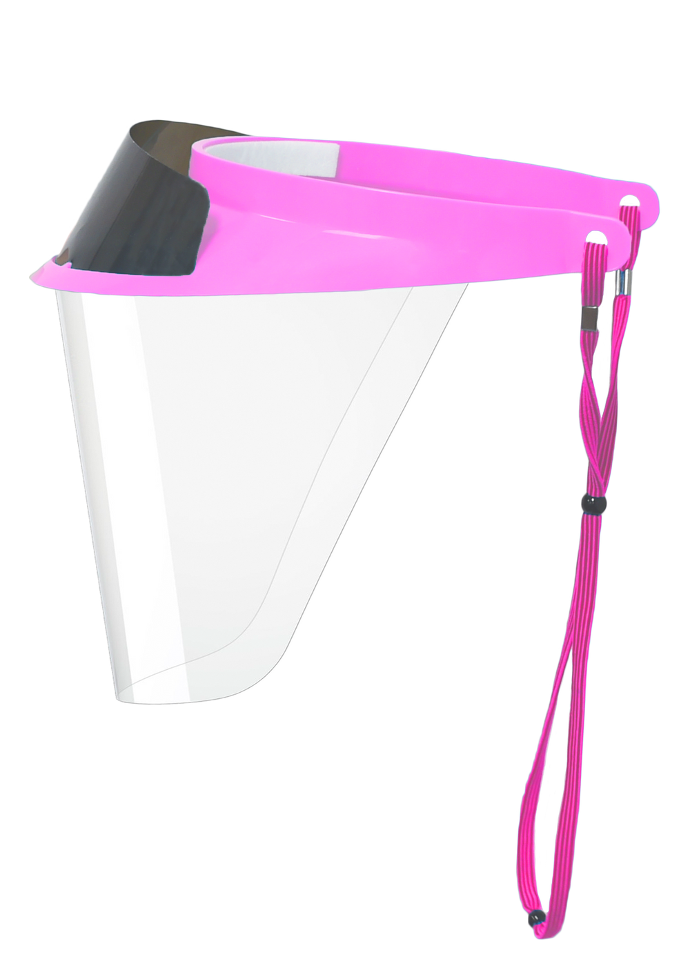 Pac-Dent 1 x Pink visor, 1 x Cinch cord, 1 x LC filter, 3 x Face shields, 2 x Mini shields, 9 cm, 38 pack