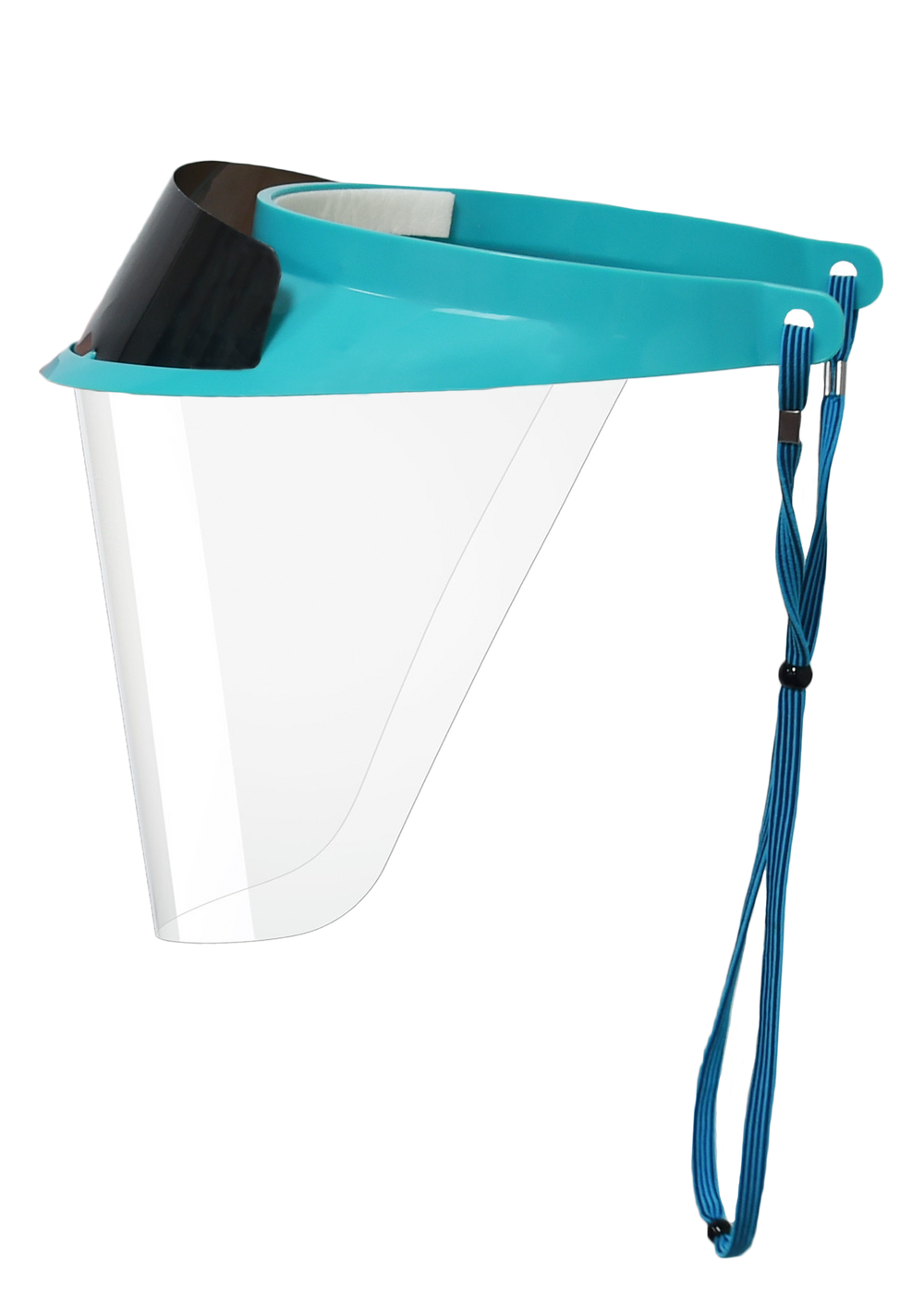 Pac-Dent 1 x Teal visor, 1 x Cinch cord, 1 x LC filter, 3 x Face shields, 2 x Mini shields, 9 cm, 38 pack