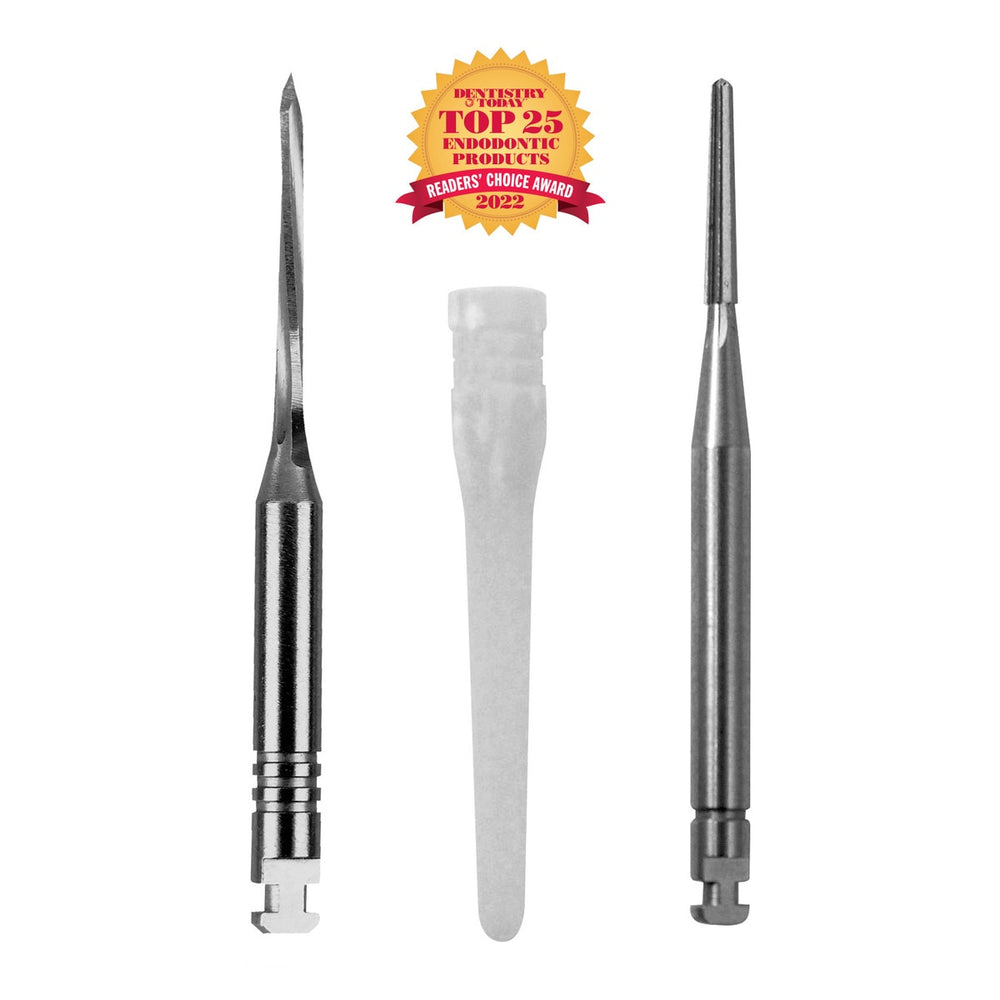 Parkell C.I. Medium White Glass Fiber Post Starter Kit, 20 Posts & 2 Drills