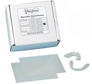 ProForm Retainer Material, 5" x 5" .030 Super Clear, box of 50.