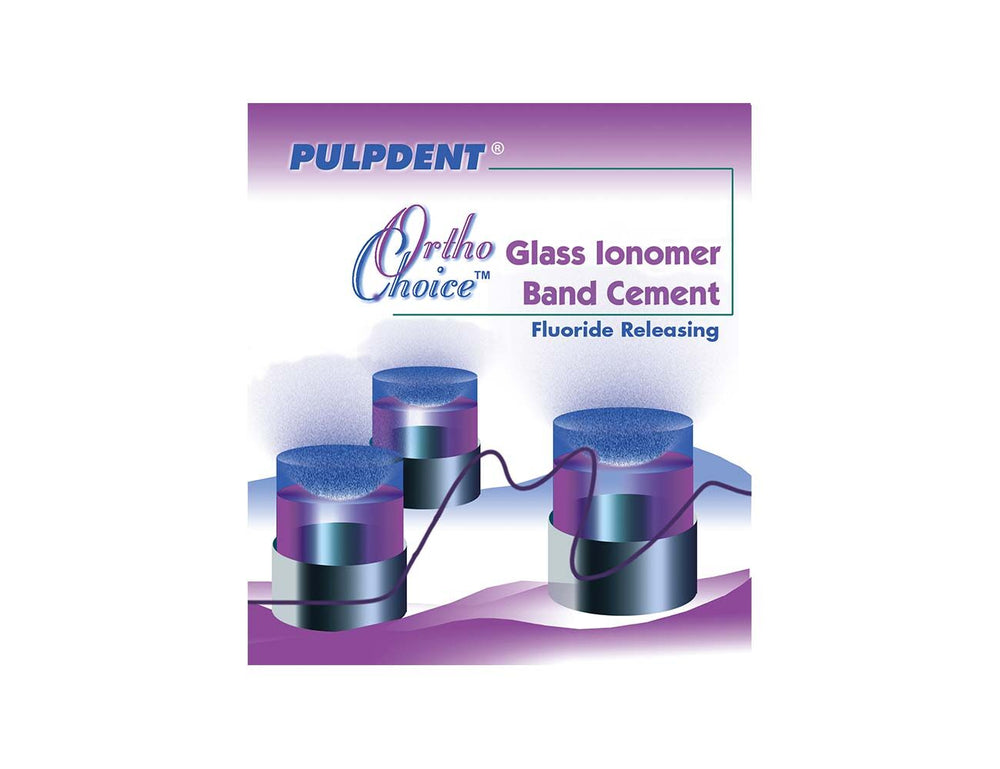 Pulpdent Ortho-Choice Glass Ionomer Band Cement, 30 g Powder + 15 mL Liquid
