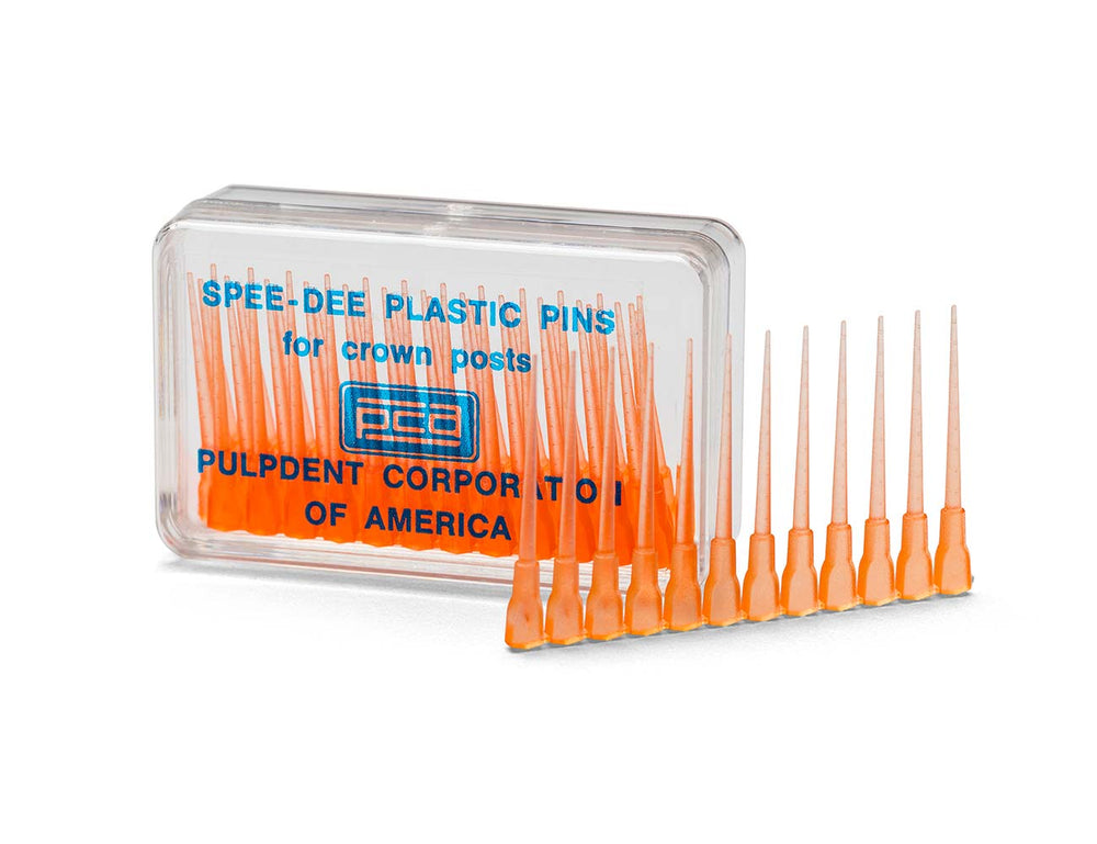 Pulpdent Spee-Dee Plastic Burn-Out Pins, 60/Box