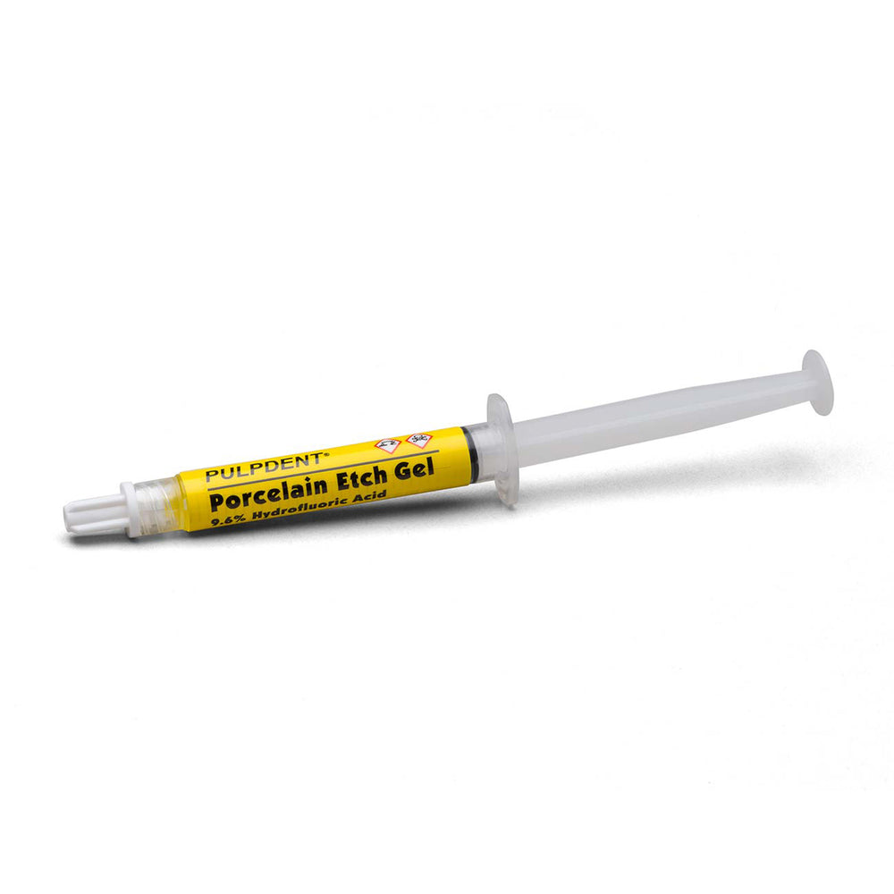 Pulpdent Porcelain Etch Gel 9.6% Hydrofluoric Acid, 3 mL Syringe
