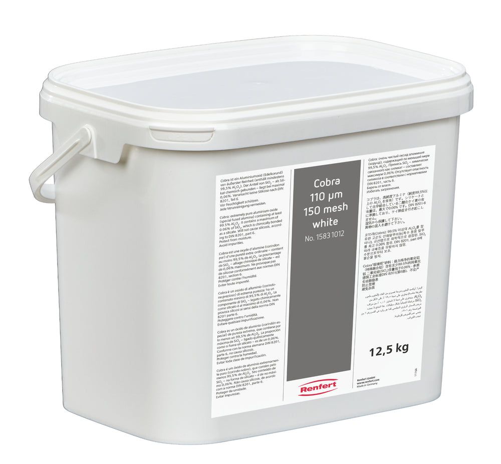 Renfert Cobra Aluminum Oxide 250, White, 12kg