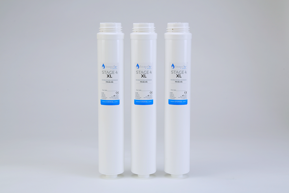 Solmetex Sterisil AC+ Stage 4XL Extended-Life Deionization Cartridges, 3/Pack