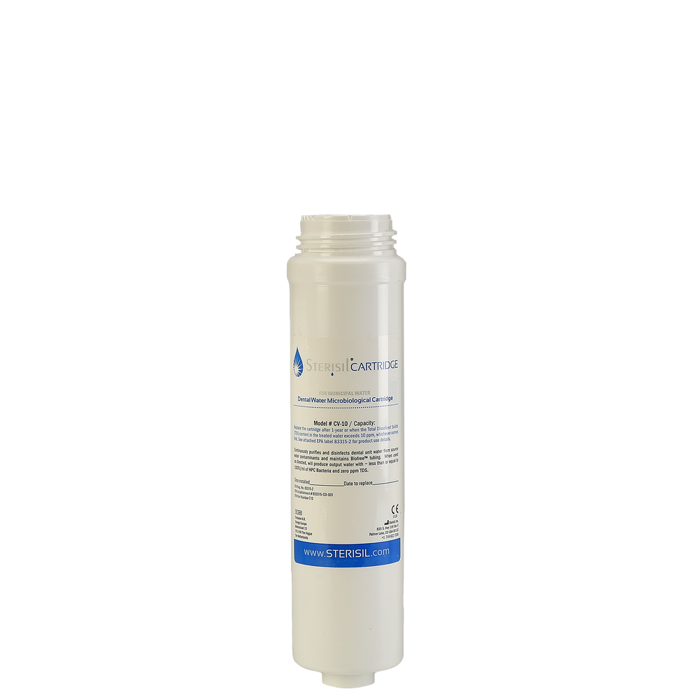 Solmetex Sterisil Valved Cartridge 10 (length 10-3/8 X diameter 2.5)