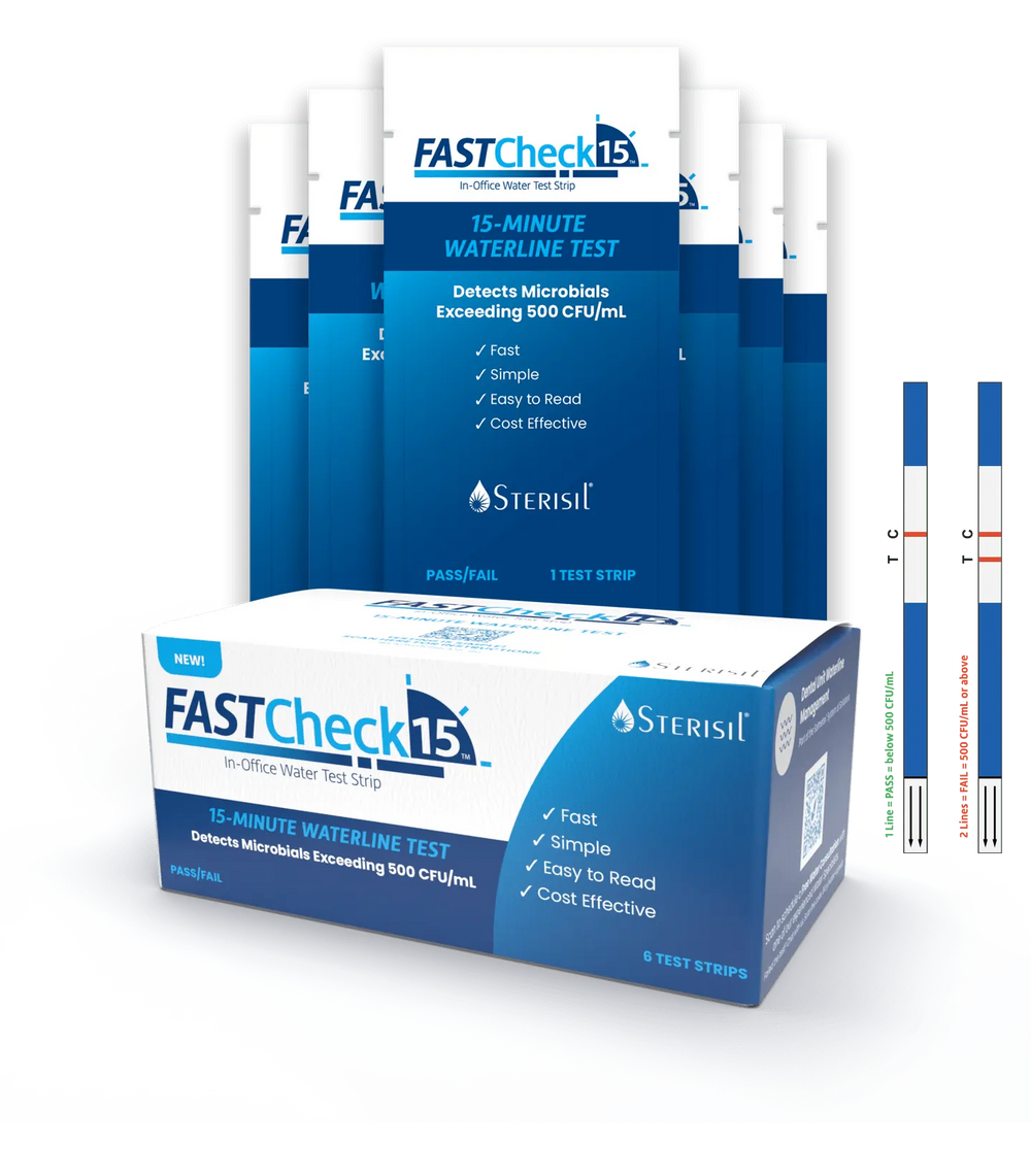 Solmetex Sterisil FASTCheck15 In-Office Water Test Strip - 6/pack