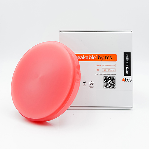 Tcs Thermoplastic Comfort System TCS Unbreakable - Disc / 98mmx25mm / Shade (3) Light Dark Pink