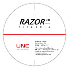 U&C Razor Zirconia Block W 1100, Shade A0, 14MM