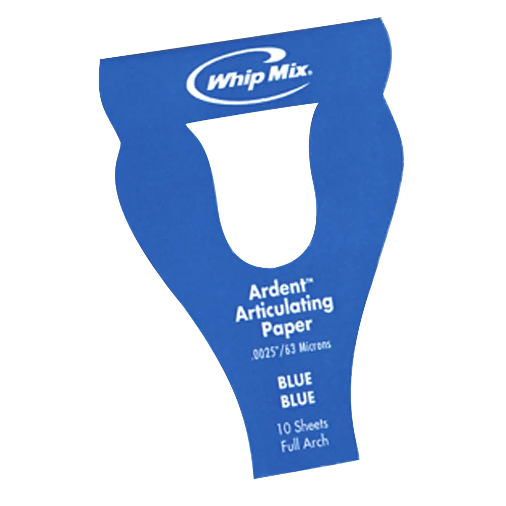 Whip Mix Ardent Full Arch Horseshoe Articulating Paper Red/Blue 63 Micron - 6 Books/72 Sheets