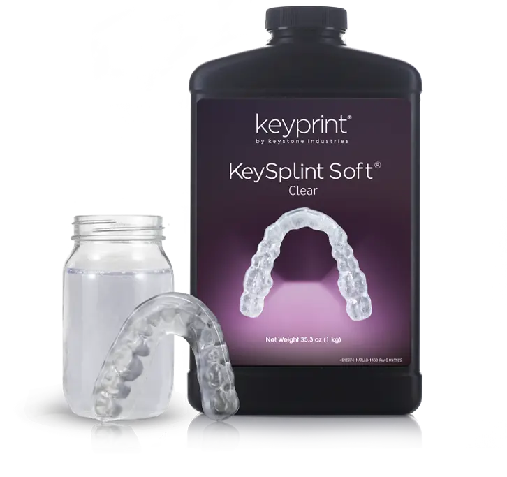 KeySplint Soft Ideal for printing splints, night guards, and bleaching trays - RMH3 Digital by RMH3 Dental