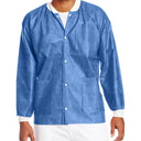 Lab Jackets Blue 45g Non-Sterile Knit Cuff Small — 10/Bag thumbnail 1