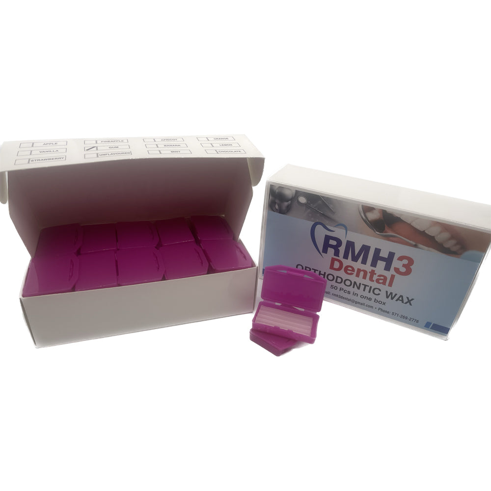 Orthodontic Wax for Braces, 8 Fruit Scents — 50 Boxes