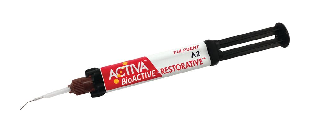Pulpdent ACTIVA BioACTIVE - RESTORATIVE VALUE REFILL: A35 Shade 16 gm (2 X 8gm/5 mL syringe + 40 mix ti