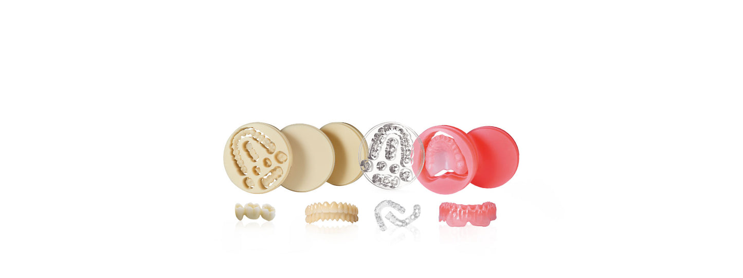 Aidite Monochromatic PMMA, multilayer pmma, Transparent Clear Resin material and Denture Base Disc SIZE: 16MM