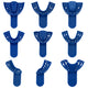 Dark Blue #1-9 Assorted Perforated Disposable Impression Tray — 9/Pack