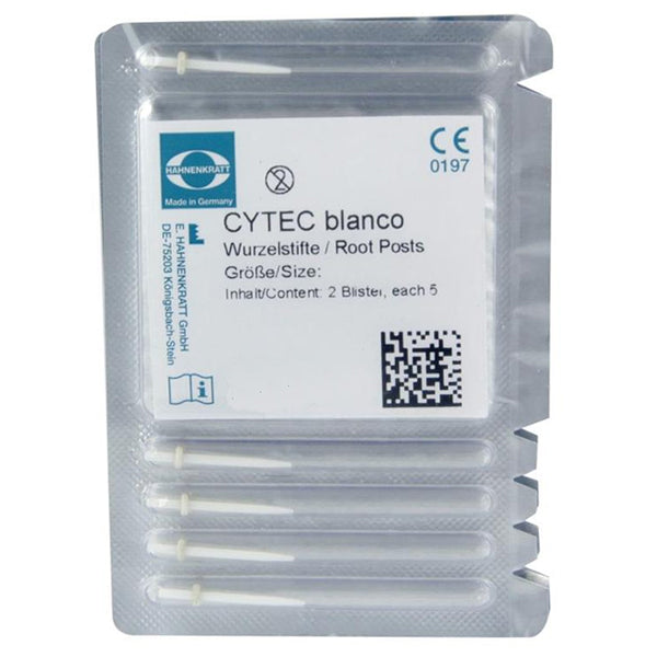 Hahnenkratt E. Cytec Blanco HT Glassfiber Posts, 1.2mm, White Coded, 2 x 5/Pk