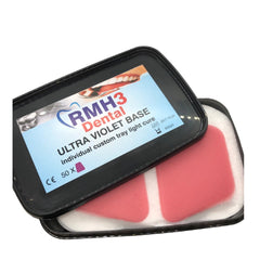 Light Curing Base Plates, Pink, Custom Tray, 1.4mm — 50/Pack