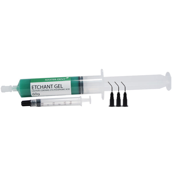 Dentonics 60G Green Etch Gel Luer Lock Syringe W/5 Empty 3ML Syringes 50 Tips
