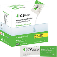TCS Concentrated Dental Appliance Cleaner, Mint, 24/Box