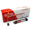 Pulpdent ACTIVA BioACTIVE - RESTORATIVE SINGLE REFILL: A2 Shade 8gm/5mL syringe + 20 mix tips with benda thumbnail 3