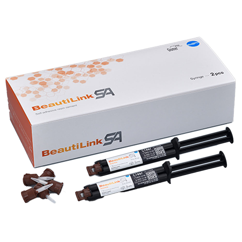 Shofu BeautiLink SA Dual-Cure Automix Resin Cement, 5 mL Syringe, Clear, 2/pk