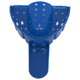 Dark Blue #3 Medium Upper Perforated Disposable Impression Tray — 12/Pack