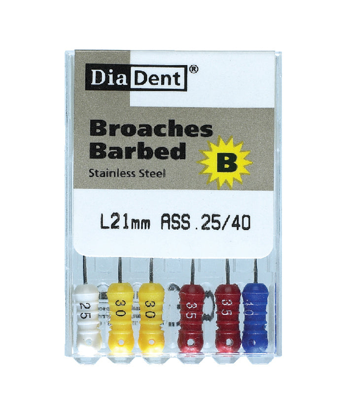 DiaDent Barbed Broaches 25 mm #40 (F)