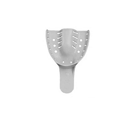 RMH3 Dental Supply Light Blue #3 Medium Upper Perforated Disposable Impression Tray — 12/Pack