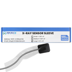 Digital X-Ray Sensor Sleeve, Large 2-1/2" x 10", Disposable Clear Plastic — 500/Box