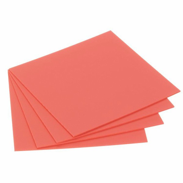 Buffalo Pkg. of 200, .060" x 5" x 5" Pink Base Plate Material