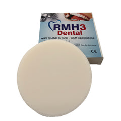 CAD/CAM Wax Blank, White, Thickness 18mm x Dia 100.60mm, Z/Z Compatible