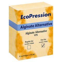 EcoPression VPS Alginate Alternative, Fast Set, Mint Flavor, 4 x 50mL Cartridges