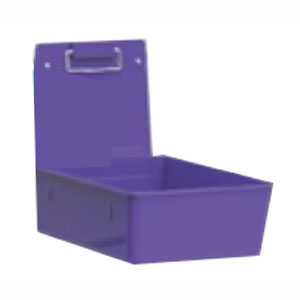 Lab Pan, Purple Plastic Pan with Metal Clip, 7.5" x 6" x 8.5", Each