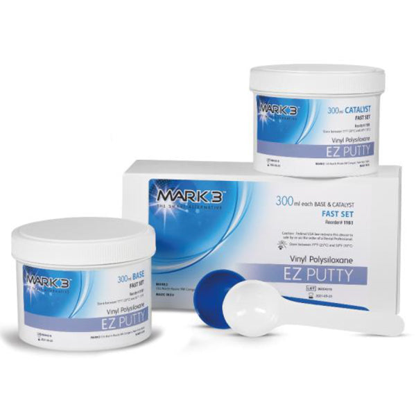 Cargus MARK3 EZ VPS Putty Impression Material - Fast Set - 300 ml Base & 300 ml