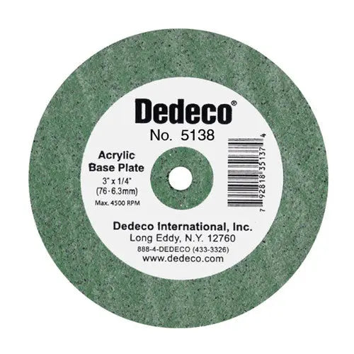 Acrylic Base Plate Wheel 3" x 3/8" 1/Unit Dedeco