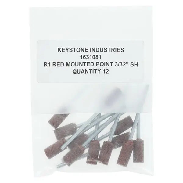 Aluminum Oxide Mounted Stones Red 12/Bx National Keystone Group