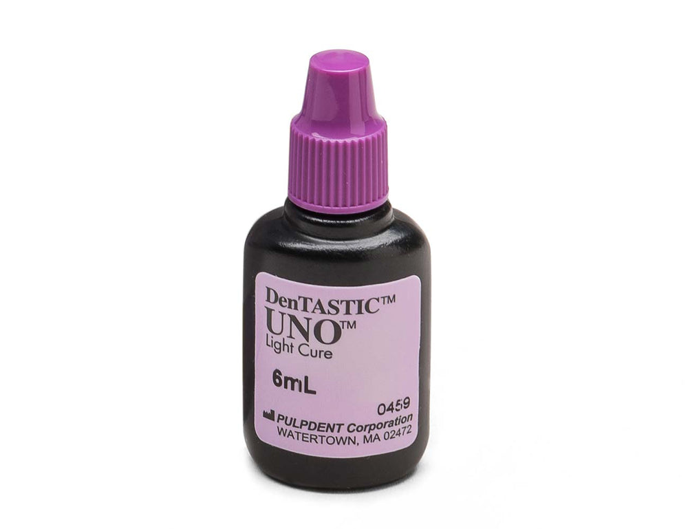 Pulpdent DenTASTIC UNO Kit: 2 x 6 mL bottles Dentastic UNO, 5 mL etch gel,20 applicator tips, 50 brush