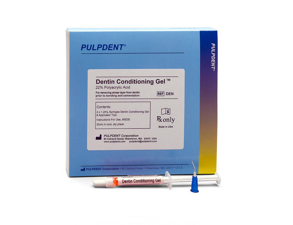 Pulpdent Dentin Conditioning Gel, 22% Polyacrylic Acid Kit, 4 x 1.2 mL